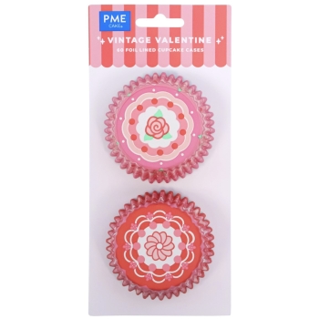 Cupcake Cases - Vintage Valentine